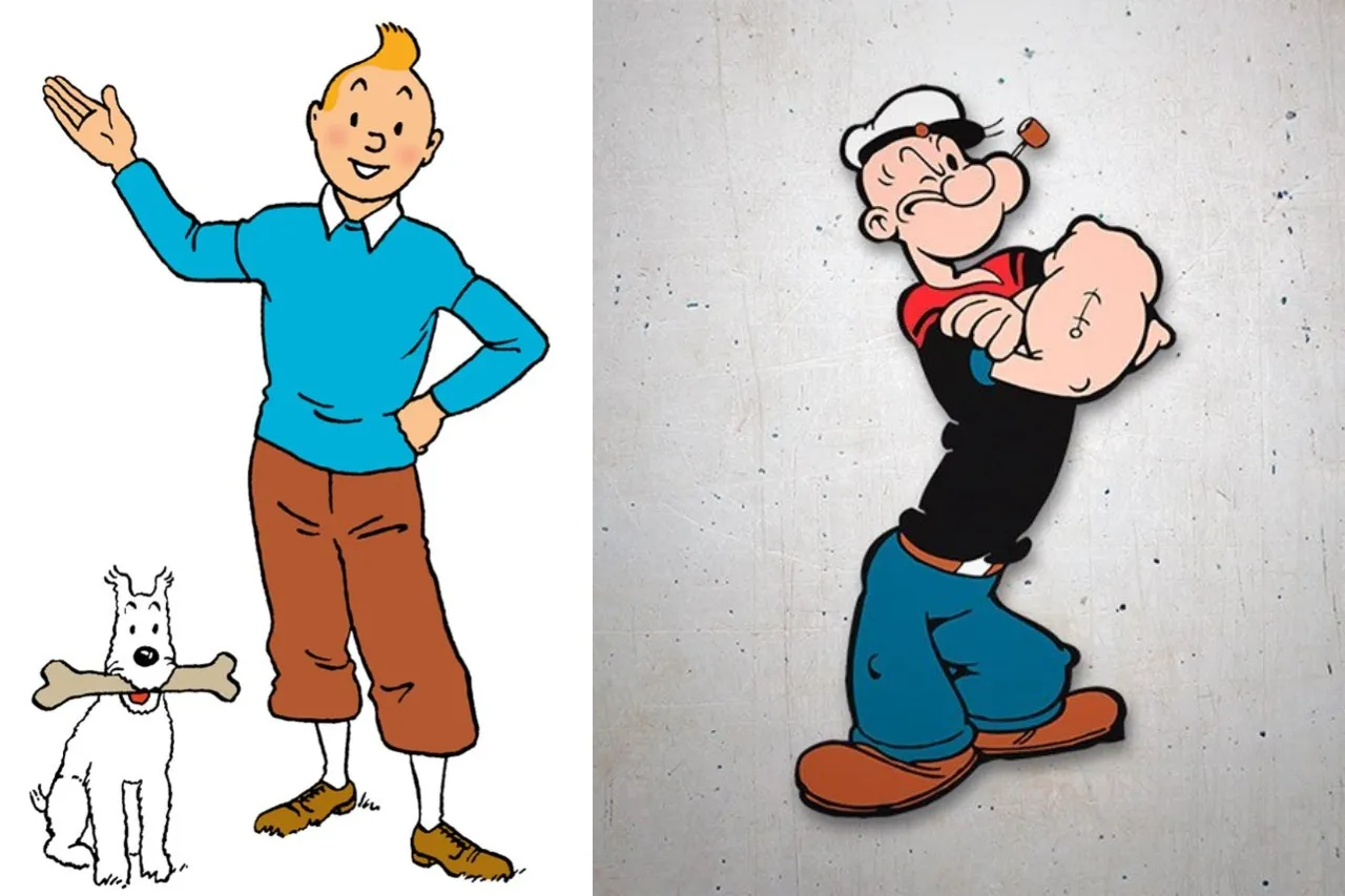 Popeye y Tintín entran al dominio público en 2025